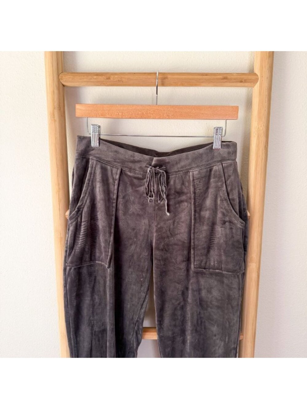 House of Harlow 1960 Velour Jogger Pants Gray Lounge Casual Size S - Picture 2 of 8